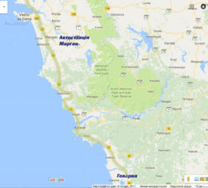 карта індія,,Гокарна,Мурудешвар